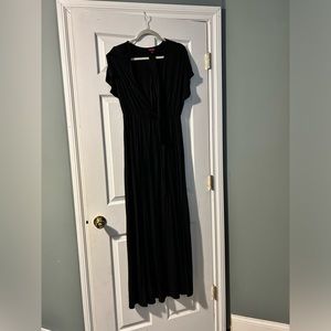 Black maxi wrap dress Large